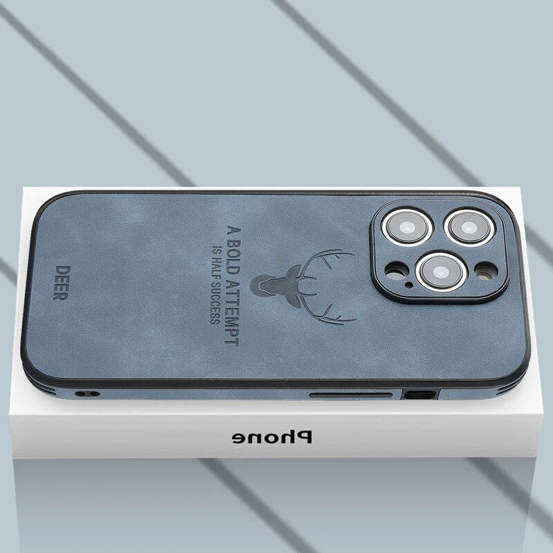 Premium Suede Leather IPhone Case With Shock Absorbing Liner - Nalani - UK Fashion Clothing and Decor