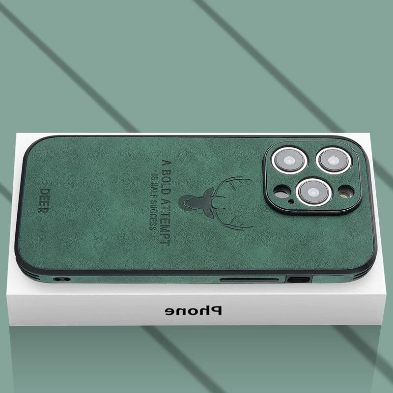 Premium Suede Leather IPhone Case With Shock Absorbing Liner - Nalani - UK Fashion Clothing and Decor