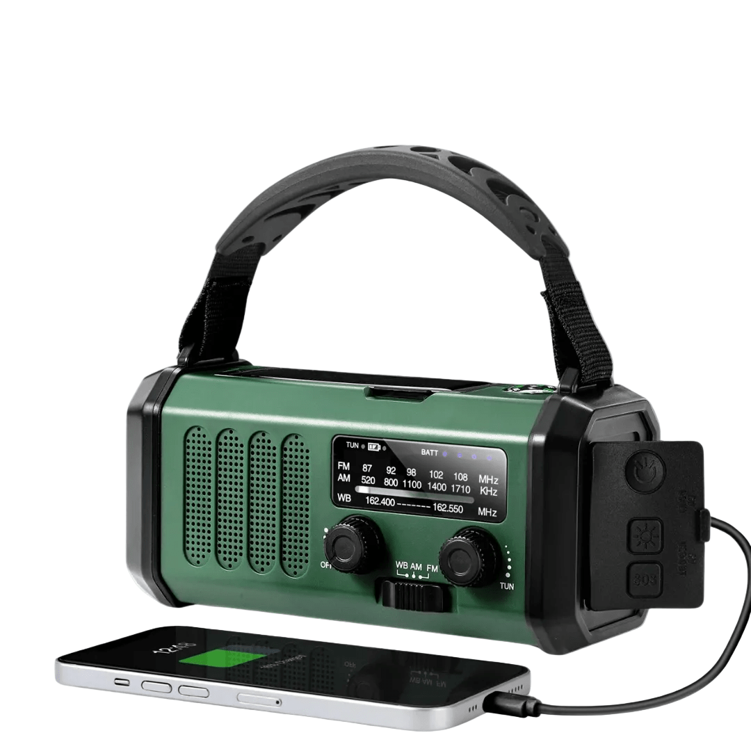 Professional Emergency Radio With Solar Power And Hand Crank Flashlight - Nalani - UK Fashion Clothing and Decor