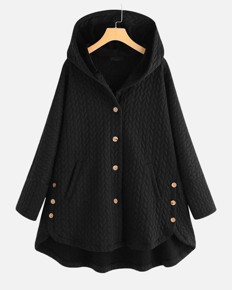 Quilted Hooded Jacket For Women Cozy Casual Outerwear - Nalani - UK Fashion Clothing and Decor