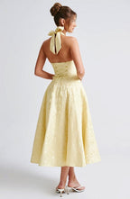 Rafaella – Sleeveless A-Line Midi Dress For Warm Weather - Nalani - Fashion Clothing and Decor
