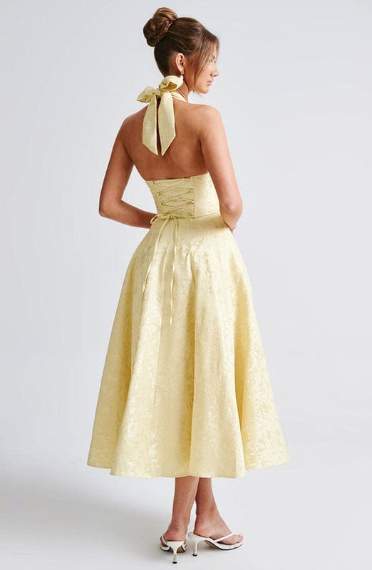 Rafaella – Sleeveless A-Line Midi Dress For Warm Weather - Nalani - Fashion Clothing and Decor