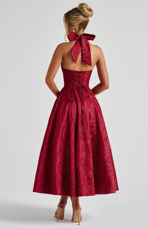 Rafaella – Sleeveless A-Line Midi Dress For Warm Weather - Nalani - Fashion Clothing and Decor