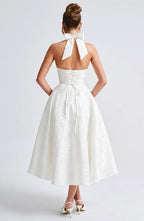 Rafaella – Sleeveless A-Line Midi Dress For Warm Weather - Nalani - Fashion Clothing and Decor