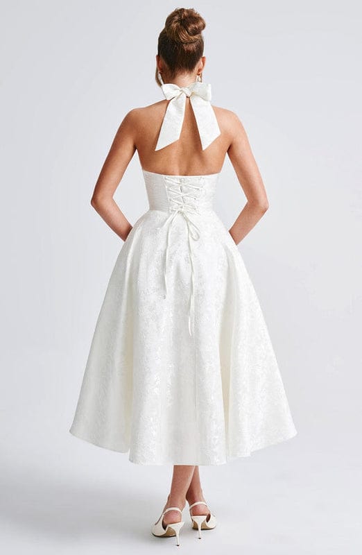 Rafaella – Sleeveless A-Line Midi Dress For Warm Weather - Nalani - Fashion Clothing and Decor