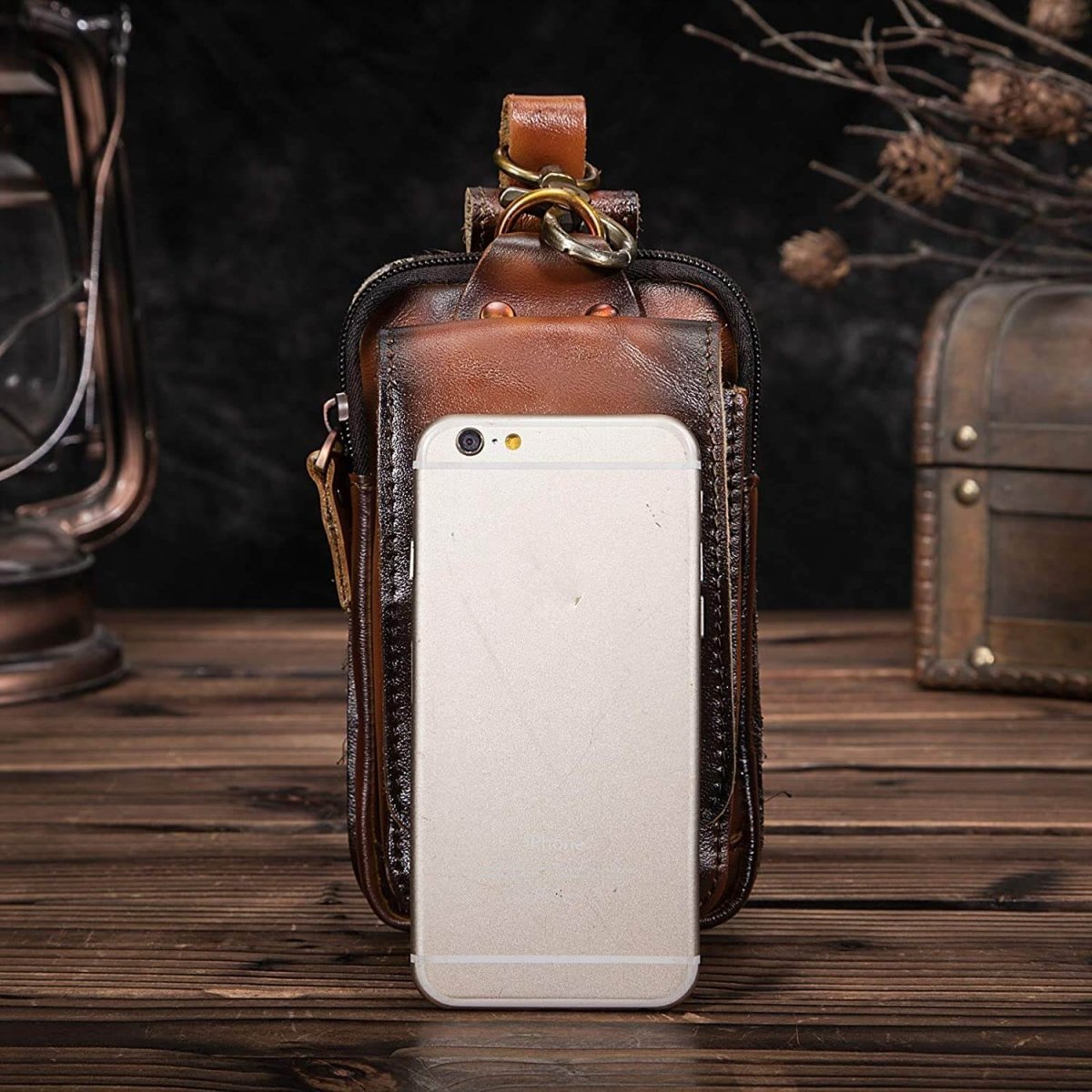 Real Leather Mens Waist Bag With Zipper Front Pocket - Nalani - UK Fashion Clothing and Decor