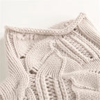 Relaxed Fit Turtleneck Sweater With Cable Knit Ribbed Trim - Nalani - UK Fashion Clothing and Decor
