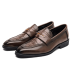 Remiel Leather Loafers Classic Dress Shoes With Cushioned Footbed - Nalani - Fashion Clothing and Decor
