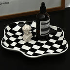 Retro Checkered Tray For Picnic And Home Decor Atmosphere - Nalani - UK Fashion Clothing and Decor