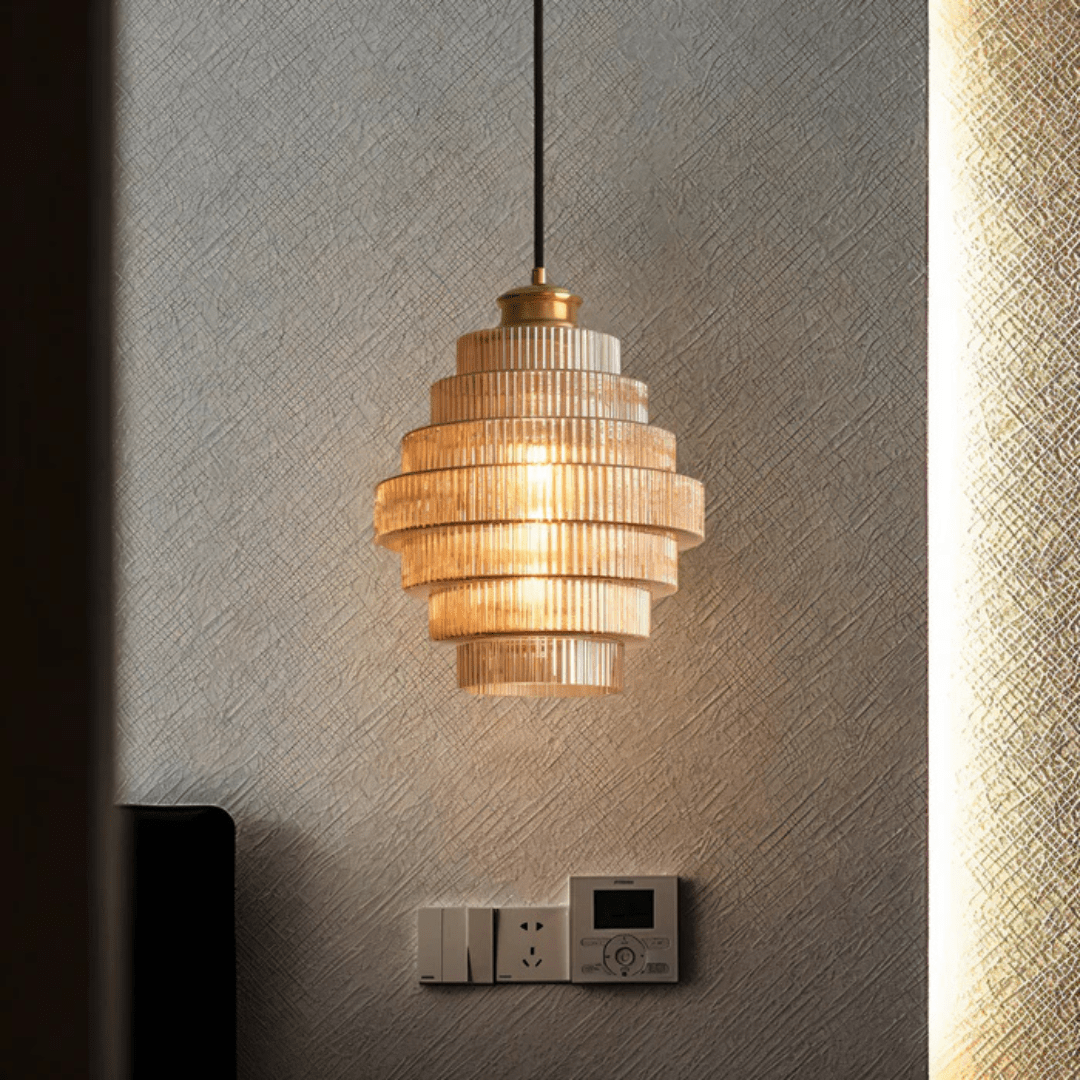 Retro Glass Pendant Light With Brass Finish For Living Room - Nalani - UK Fashion Clothing and Decor