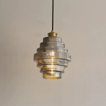 Retro Glass Pendant Light With Brass Finish For Living Room - Nalani - UK Fashion Clothing and Decor