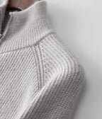 Ribbed Zip Through Cardigan With Funnel Neck For Men - Nalani - UK Fashion Clothing and Decor