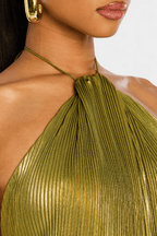 Rossa – Off-Shoulder Maxi Dress In Green With Mediterranean Charm - Nalani - Fashion Clothing and Decor