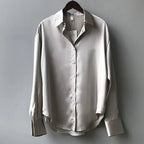 Satin Blouse for Women With Relaxed Fit and Elegant Sheen - Nalani - UK and AUS Fashion Clothing and Decor