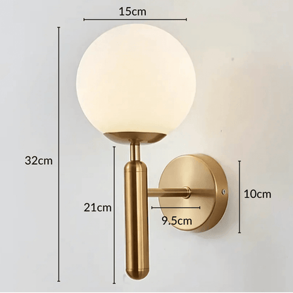 Satin Brass Wall Light Modern Fixture For Living Rooms - Nalani - UK Fashion Clothing and Decor