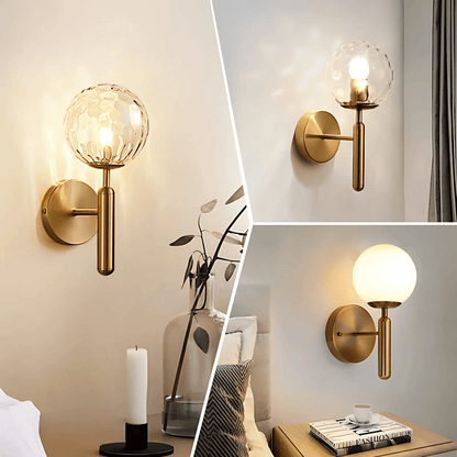 Satin Brass Wall Light Modern Fixture For Living Rooms - Nalani - UK Fashion Clothing and Decor