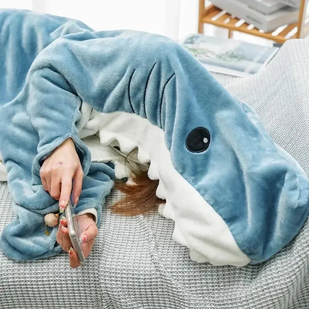 Shark Shaped Cozy Winter Blanket Soft and Trendy Home - Nalani - UK Fashion Clothing and Decor