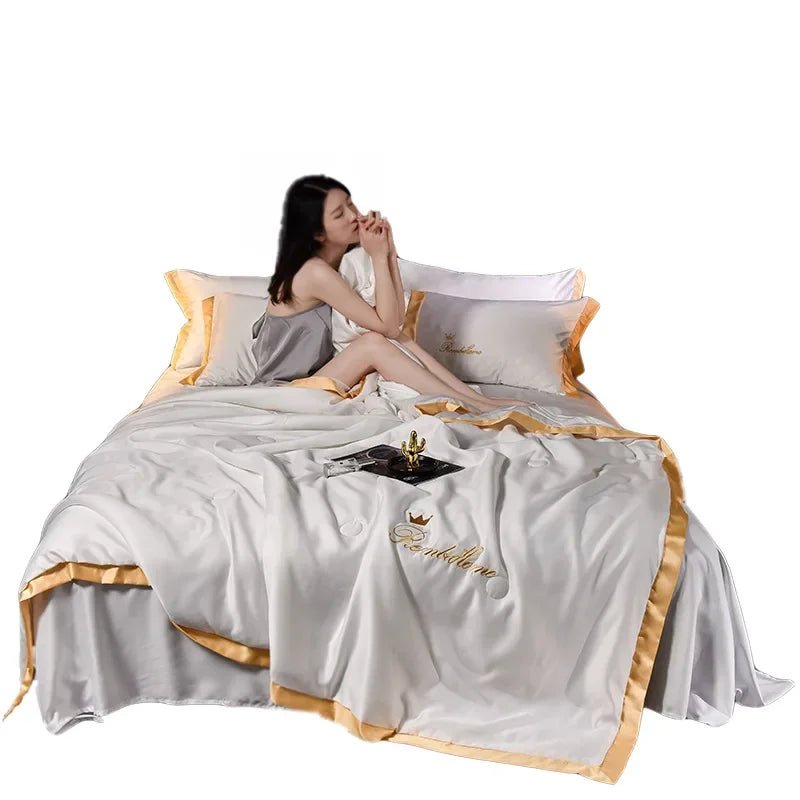 Silk Cooling Blankets For Summer Nights European Style - Nalani - UK Fashion Clothing and Decor