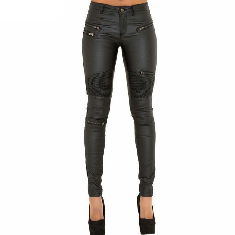 Sleek women's faux leather skinny jeans - Nalani - UK Fashion Clothing and Decor