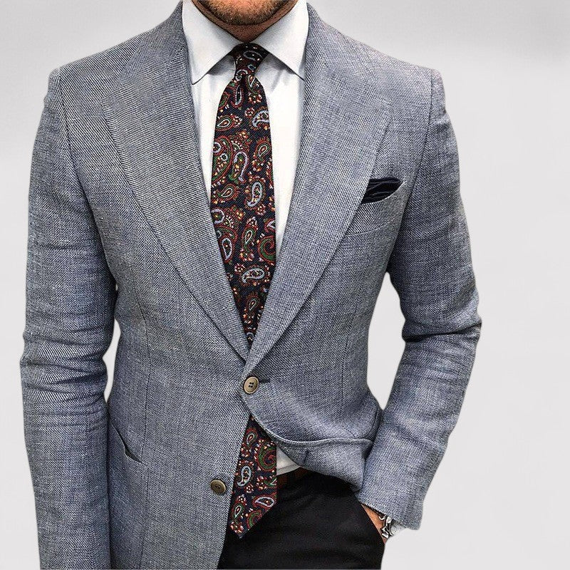 Slim Fit Blazer for Men Tailored Everyday Versatile Jacket - Nalani - UK Fashion Clothing and Decor