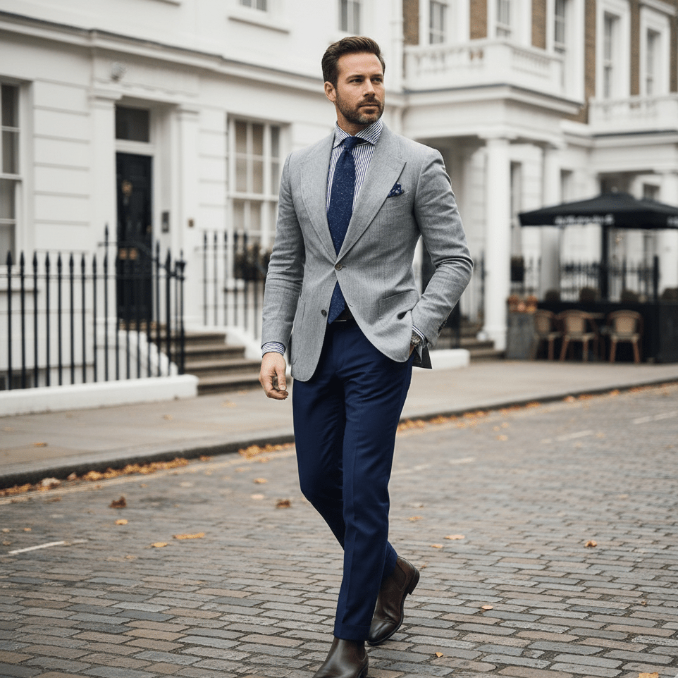 Slim Fit Blazer for Men Tailored Everyday Versatile Jacket - Nalani - UK Fashion Clothing and Decor