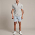Slim Fit Men's Polo Shirt With Zip Closure Short Sleeve - Nalani - UK and AUS Fashion Clothing and Decor