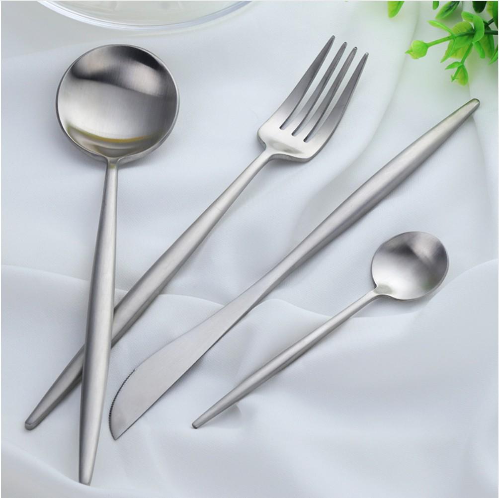 Slim Stainless Steel Cutlery Set 16 or 20 Piece Dining - Nalani - UK Fashion Clothing and Decor