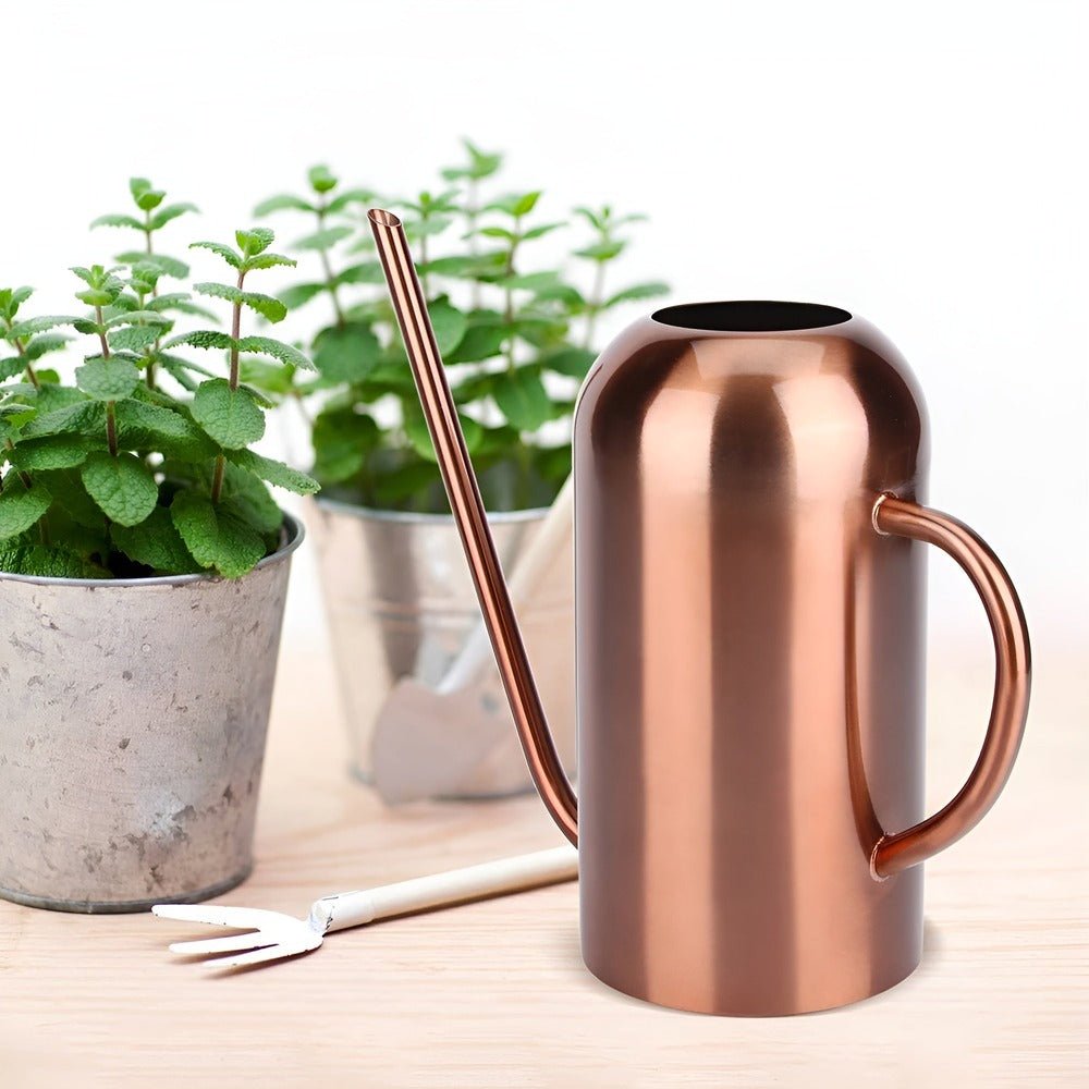 Slim Stainless Steel Watering Can With Long Spout Garden Use - Nalani - UK Fashion Clothing and Decor