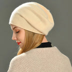 Slouchy Beanie With Cuffed Brim Fine Knit Winter Hat - Nalani - UK and AUS Fashion Clothing and Decor