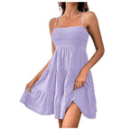 Smocked Tiered Relaxed Fit Sundress For Summer Weekends - Nalani - Fashion Clothing and Decor