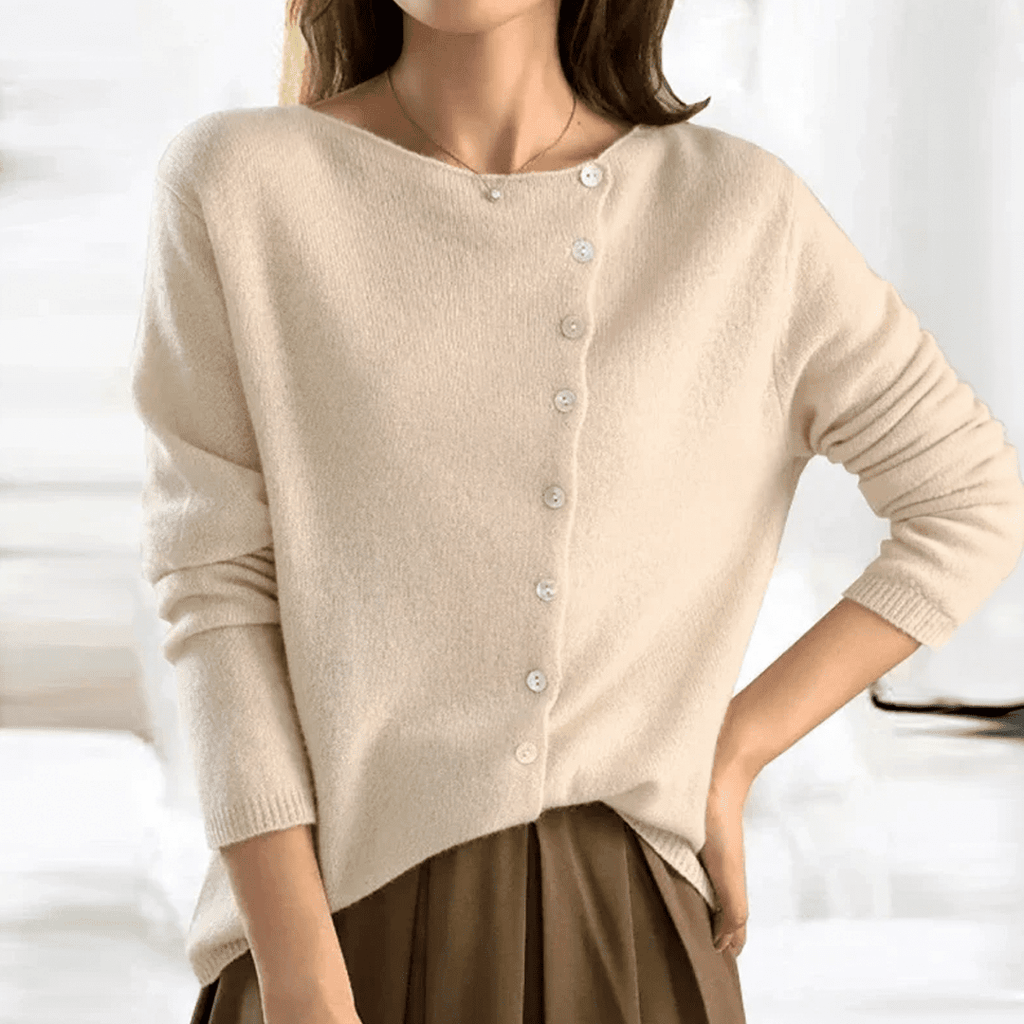 Soft Knit Wool Cardigan for Women Cozy Button Down Sweater - Nalani - UK Fashion Clothing and Decor