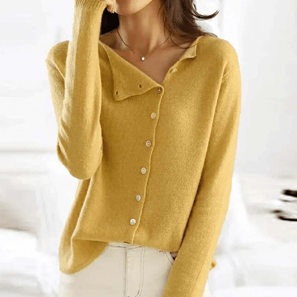 Soft Knit Wool Cardigan for Women Cozy Button Down Sweater - Nalani - UK Fashion Clothing and Decor