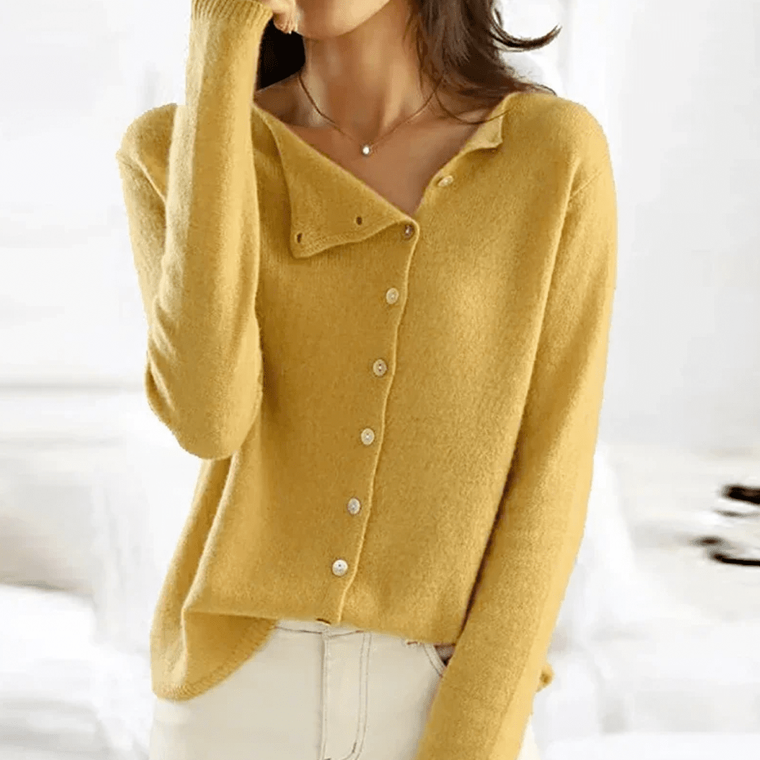 Soft Knit Wool Cardigan for Women Cozy Button Down Sweater - Nalani - UK Fashion Clothing and Decor