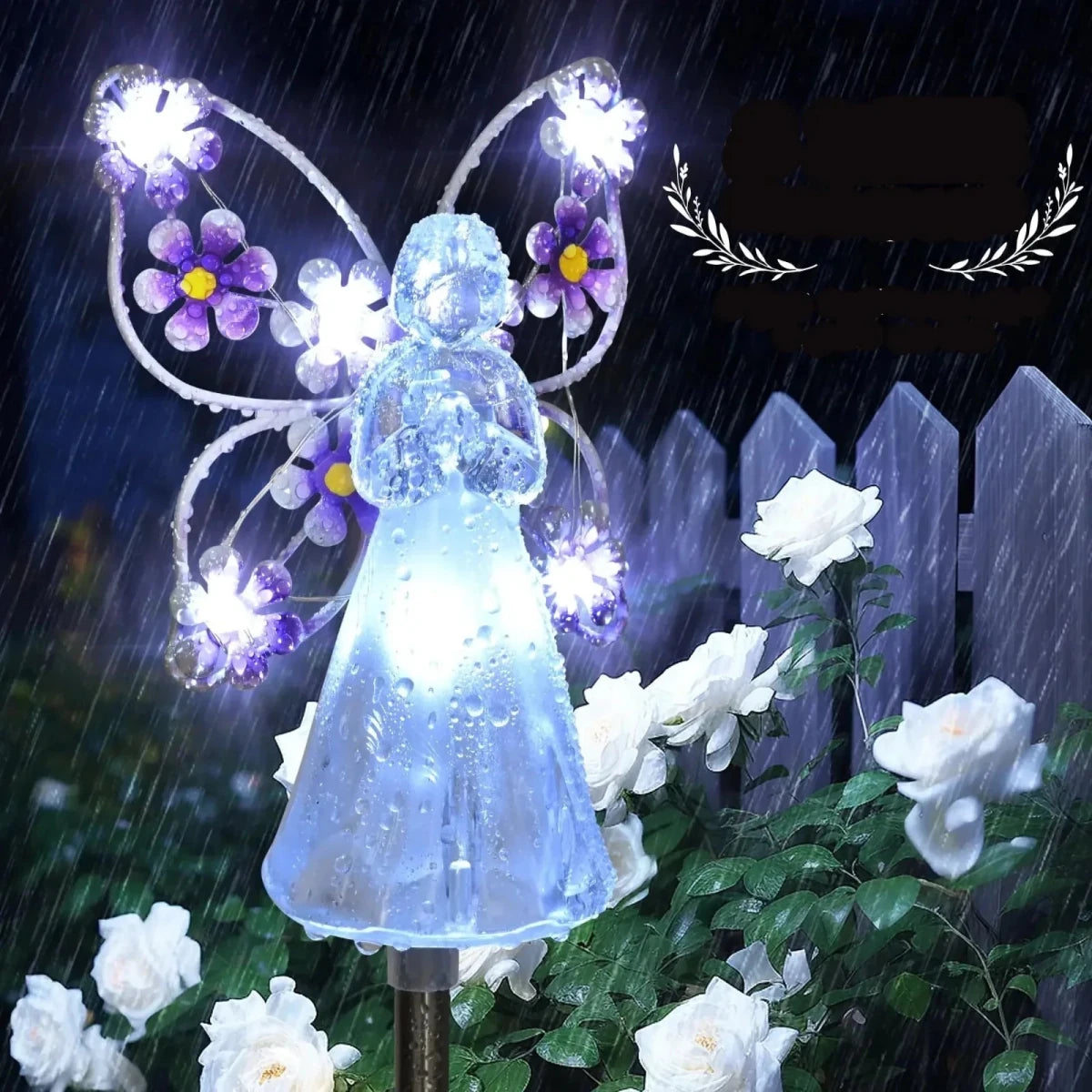 Solar Garden Lights Angel Lamp With LED Outdoor Decor Stainless Auto On Off - Nalani - UK Fashion Clothing and Decor