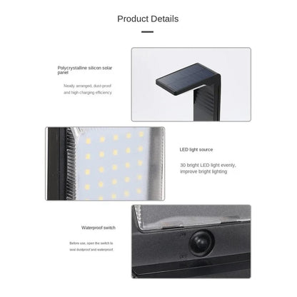 Solar Lawn Outdoor Wall Mounted Light Aluminium Black IP44 - Nalani - UK Fashion Clothing and Decor