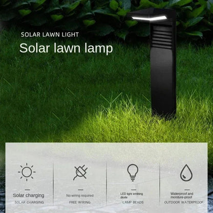 Solar Lawn Outdoor Wall Mounted Light Aluminium Black IP44 - Nalani - UK Fashion Clothing and Decor