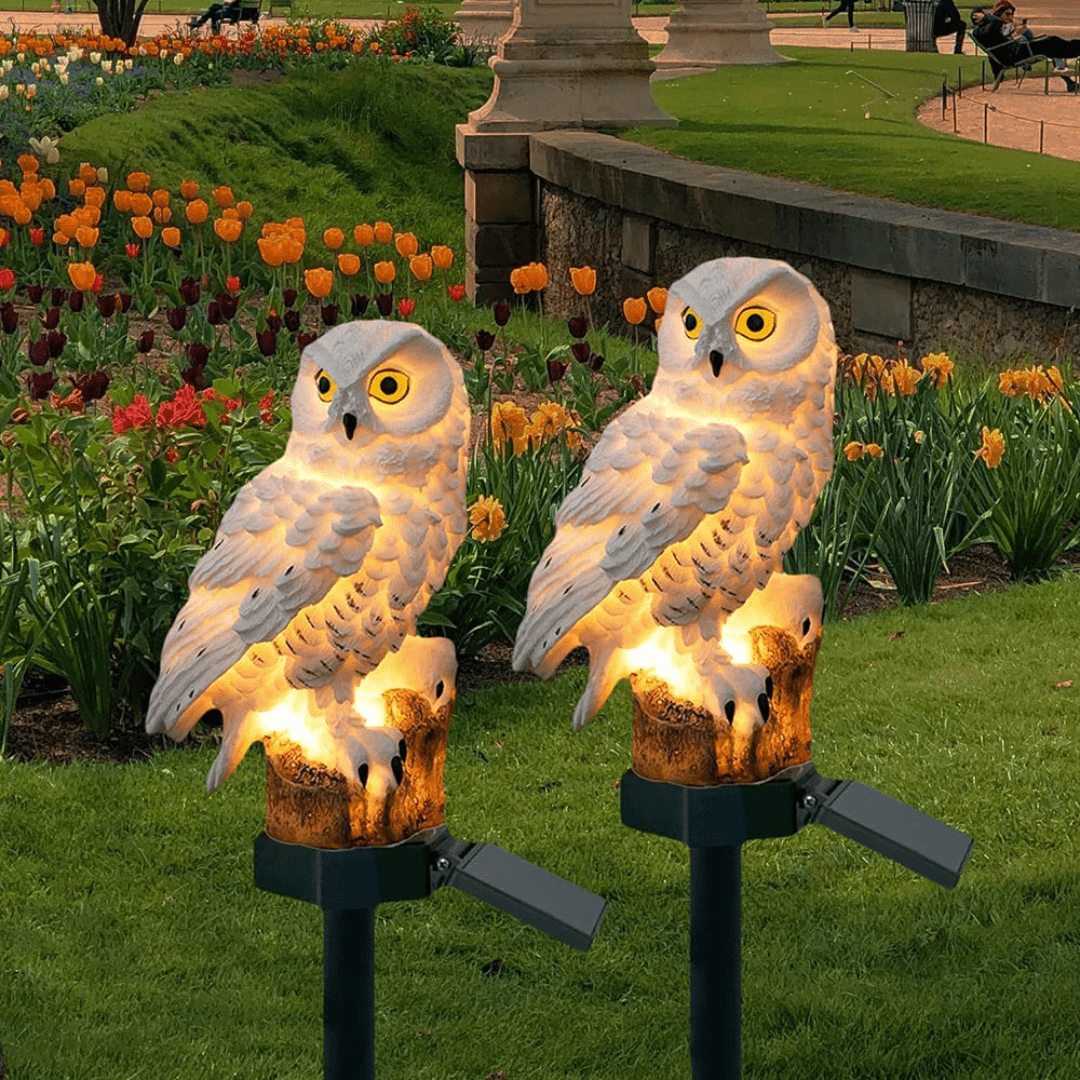 Solar Owl Outdoor Garden Light With Automatic Night Sensor - Nalani - UK Fashion Clothing and Decor
