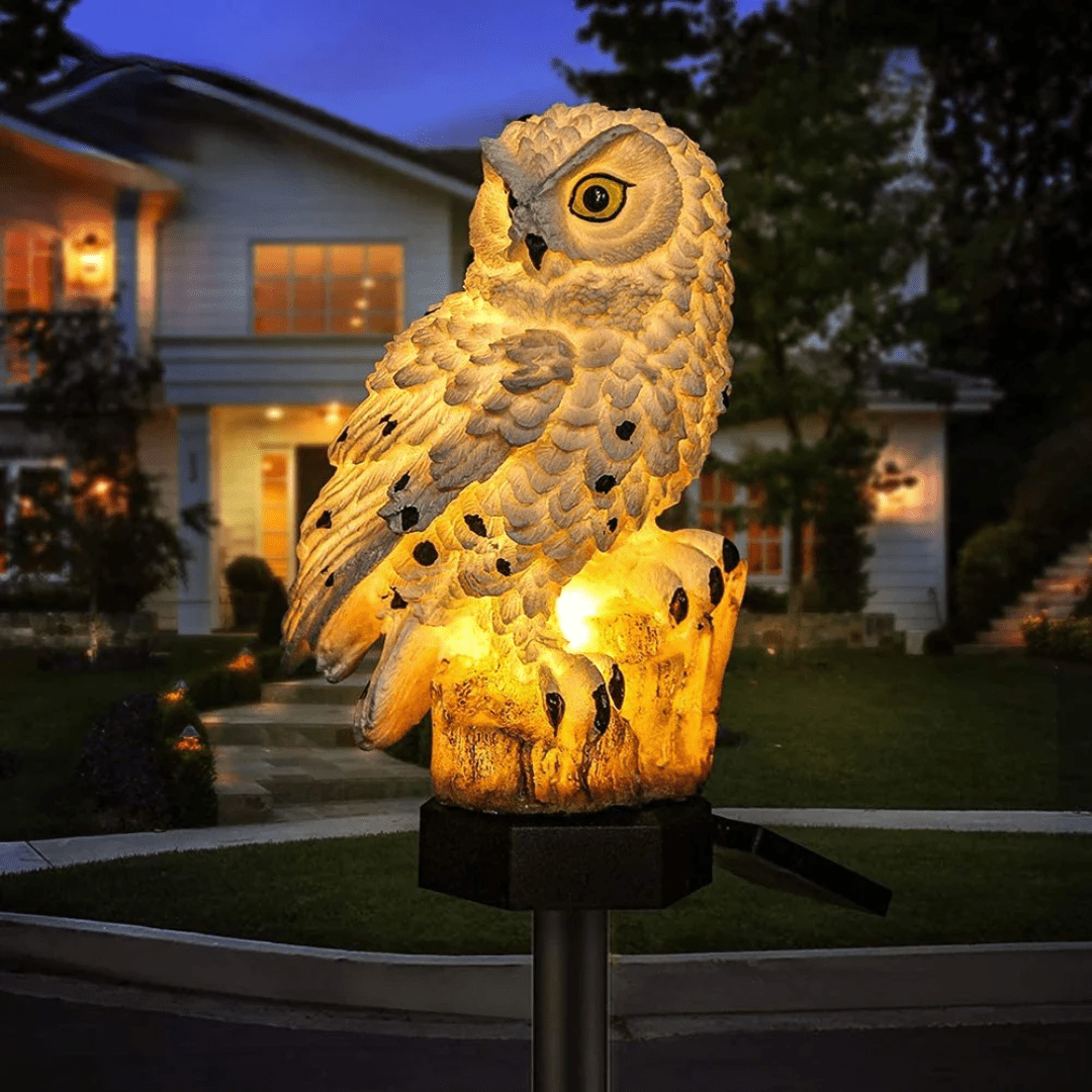 Solar Owl Outdoor Garden Light With Automatic Night Sensor - Nalani - UK Fashion Clothing and Decor