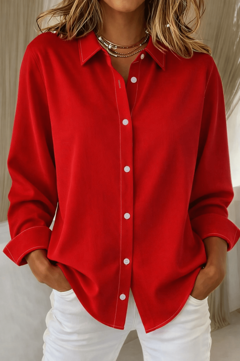 Sophie | Elegant Button Blouse For Work And Casual Wear - Nalani - Fashion Clothing and Decor