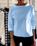 Soril | Long - sleeved women's top with waterfall neckline | Casual - Nalani - Fashion Clothing and Decor