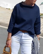 Soril | Long - sleeved women's top with waterfall neckline | Casual - Nalani - Fashion Clothing and Decor