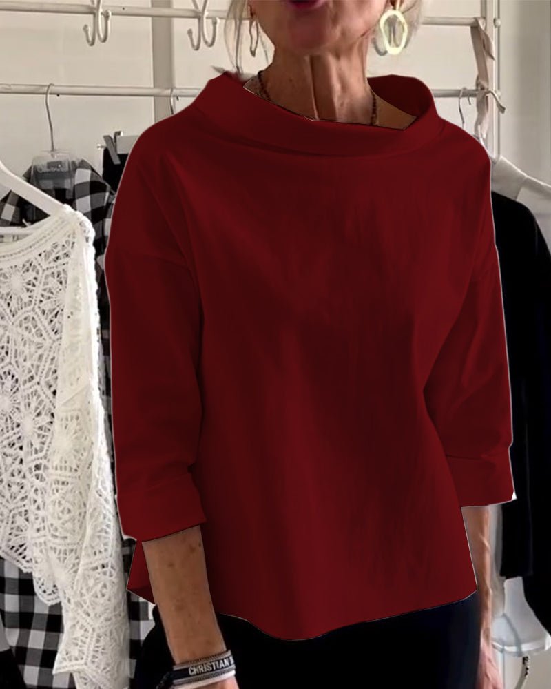 Soril | Long - sleeved women's top with waterfall neckline | Casual - Nalani - Fashion Clothing and Decor