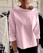 Soril | Long - sleeved women's top with waterfall neckline | Casual - Nalani - Fashion Clothing and Decor