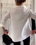 Soril | Long - sleeved women's top with waterfall neckline | Casual - Nalani - Fashion Clothing and Decor