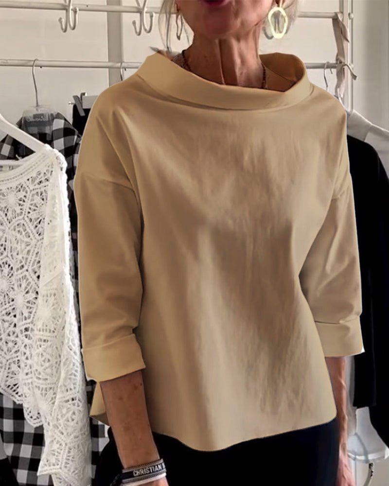 Soril | Long - sleeved women's top with waterfall neckline | Casual - Nalani - Fashion Clothing and Decor