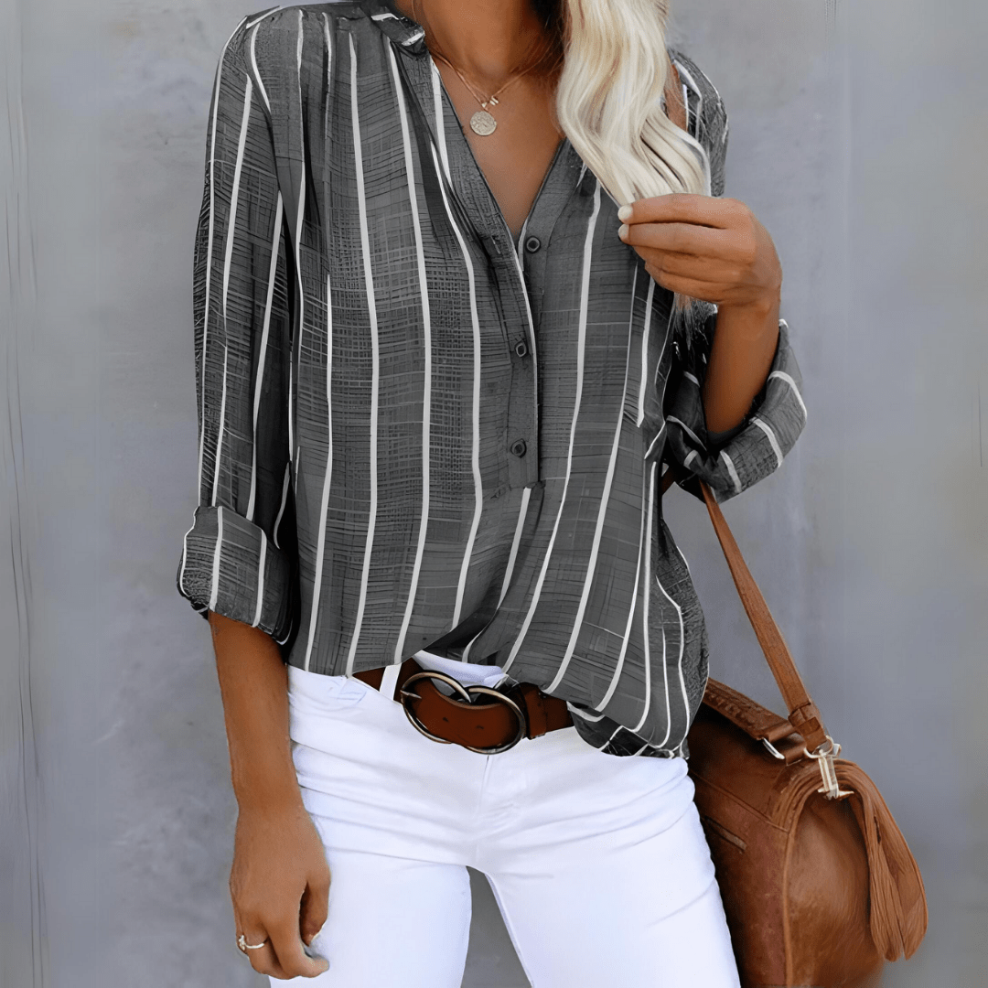 Soril | Trendy striped women's blouse - Nalani - Fashion Clothing and Decor