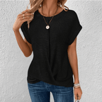 Soril | Tummy Tucking Waffle - knit top - Nalani - Fashion Clothing and Decor