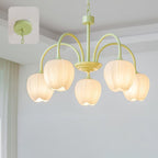 Spring Matcha Tulip Chandelier With White Glass Lampshade - Nalani - UK Fashion Clothing and Decor