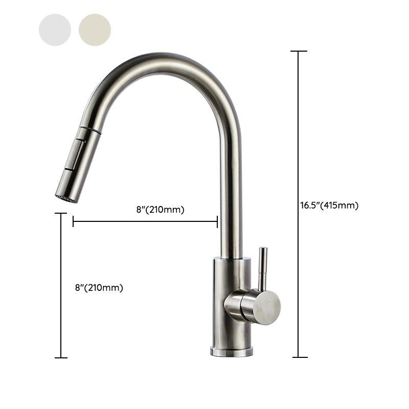 Stainless Steel Bridge Faucet With Pull Down Sprayer - Nalani - UK Fashion Clothing and Decor