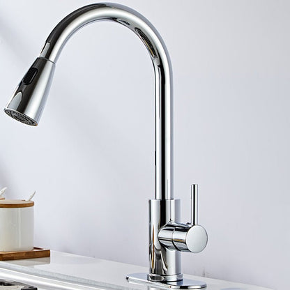 Stainless Steel Bridge Faucet With Pull Down Sprayer - Nalani - UK Fashion Clothing and Decor